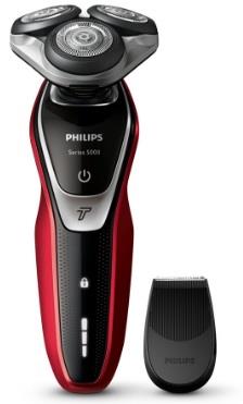 PHILIPS Rasoio Philips Series 5000 (S534008) ricaricabile wet & dry nero e rosso